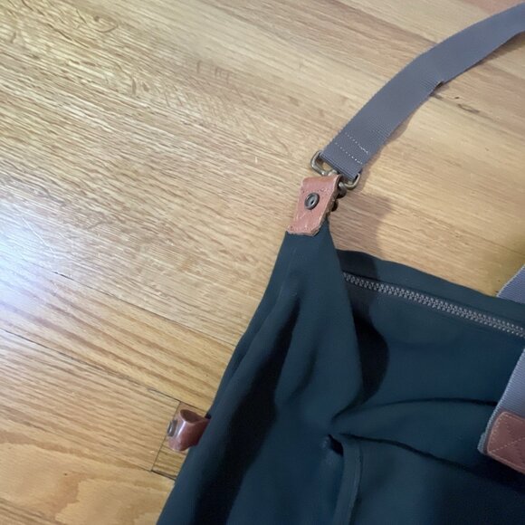 Vintage DAKOTA by TUMI Duffel Bag Weekender Canvas Genuine Leather Large Green - Picture 5 of 12